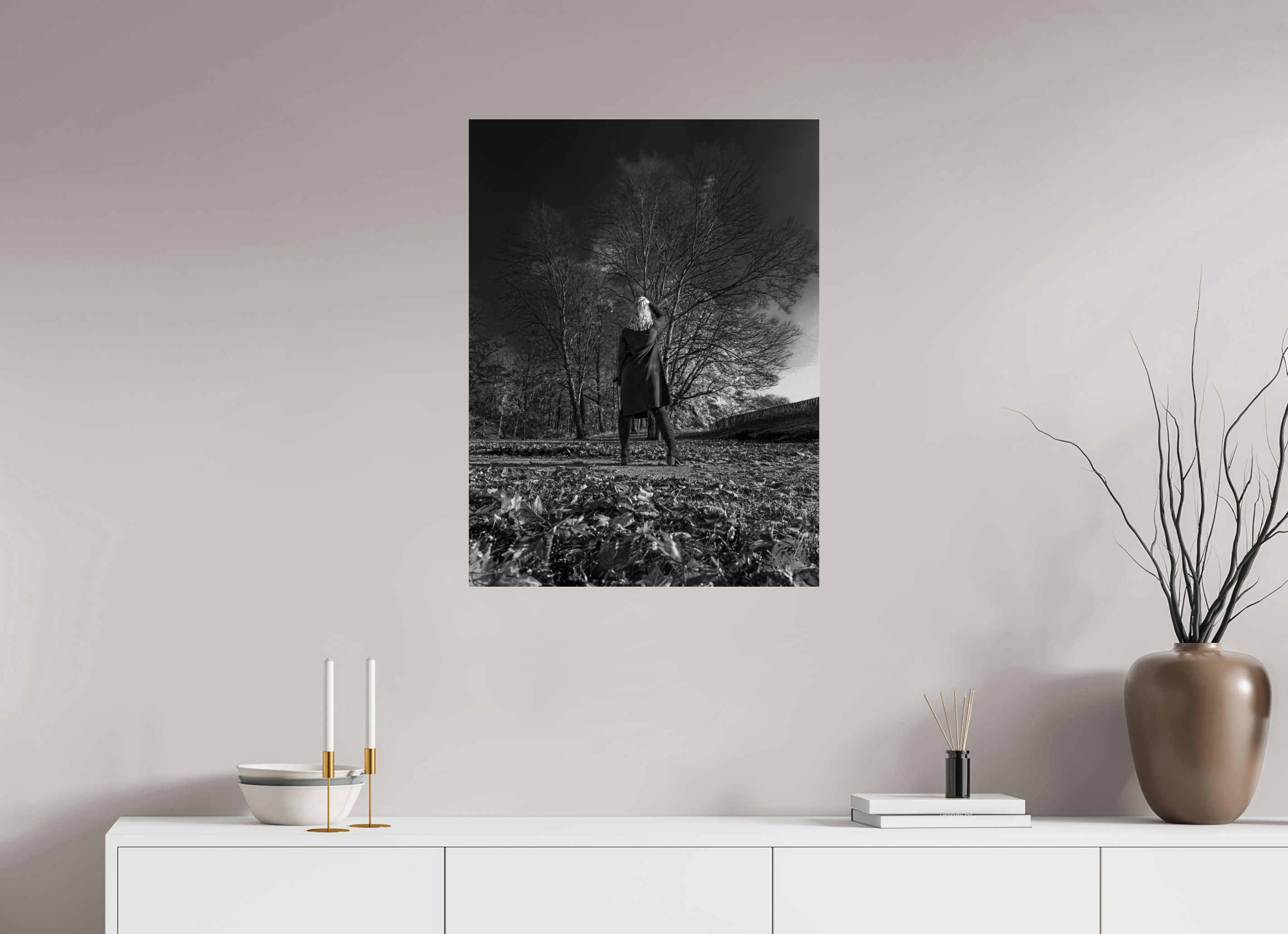 60 x 80 cm, Photo Print Under Acrylic Glass Herbstspaziergang
